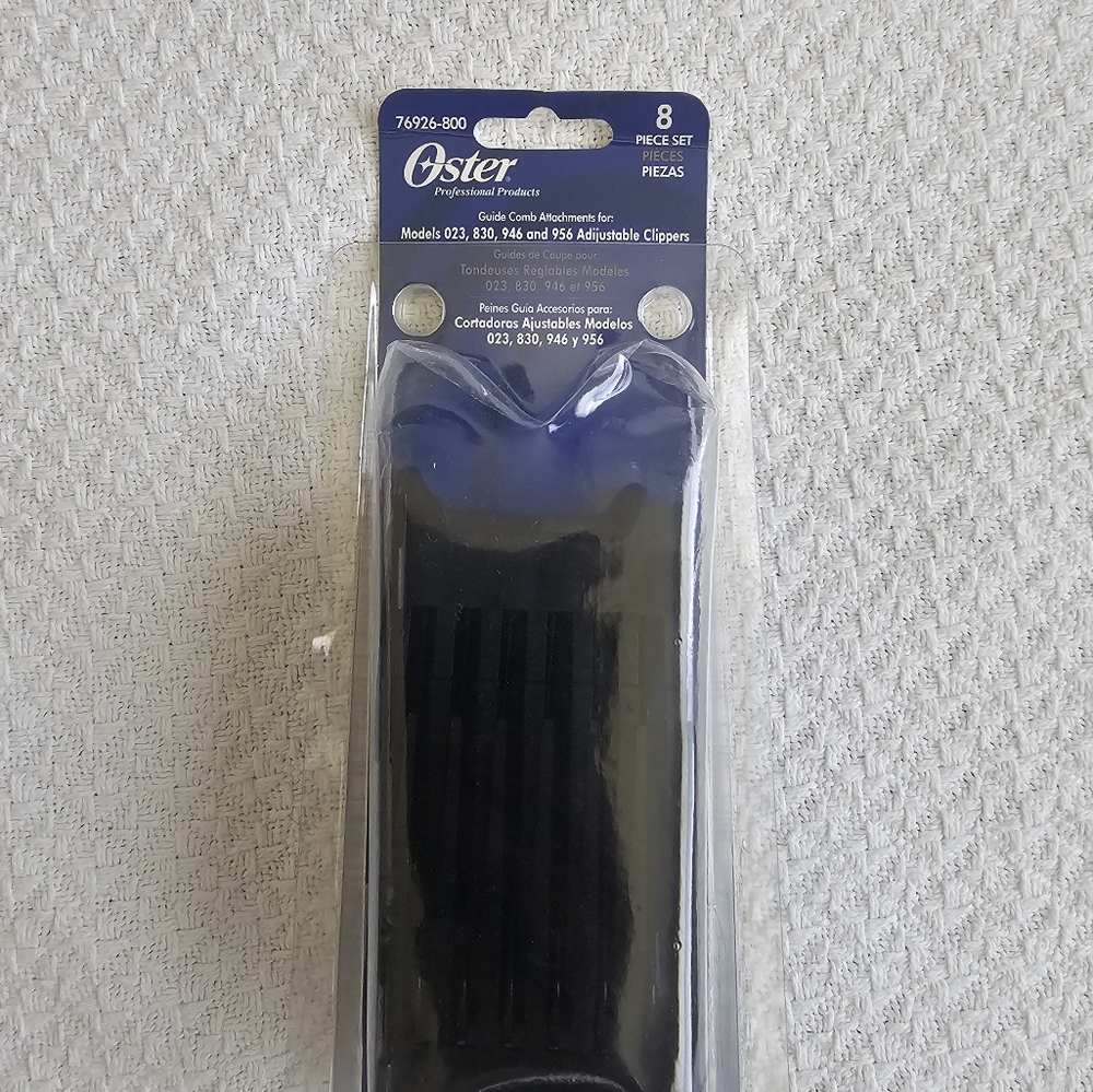 Oster Clipper Guide Comb Set in Clear Packaging